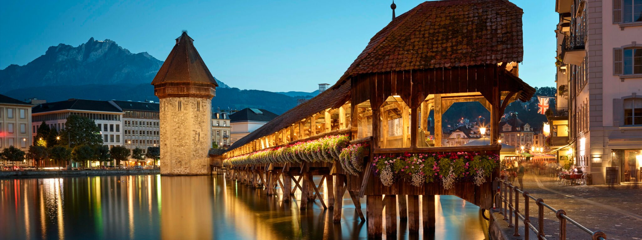 Kapellbrücke bei Nacht