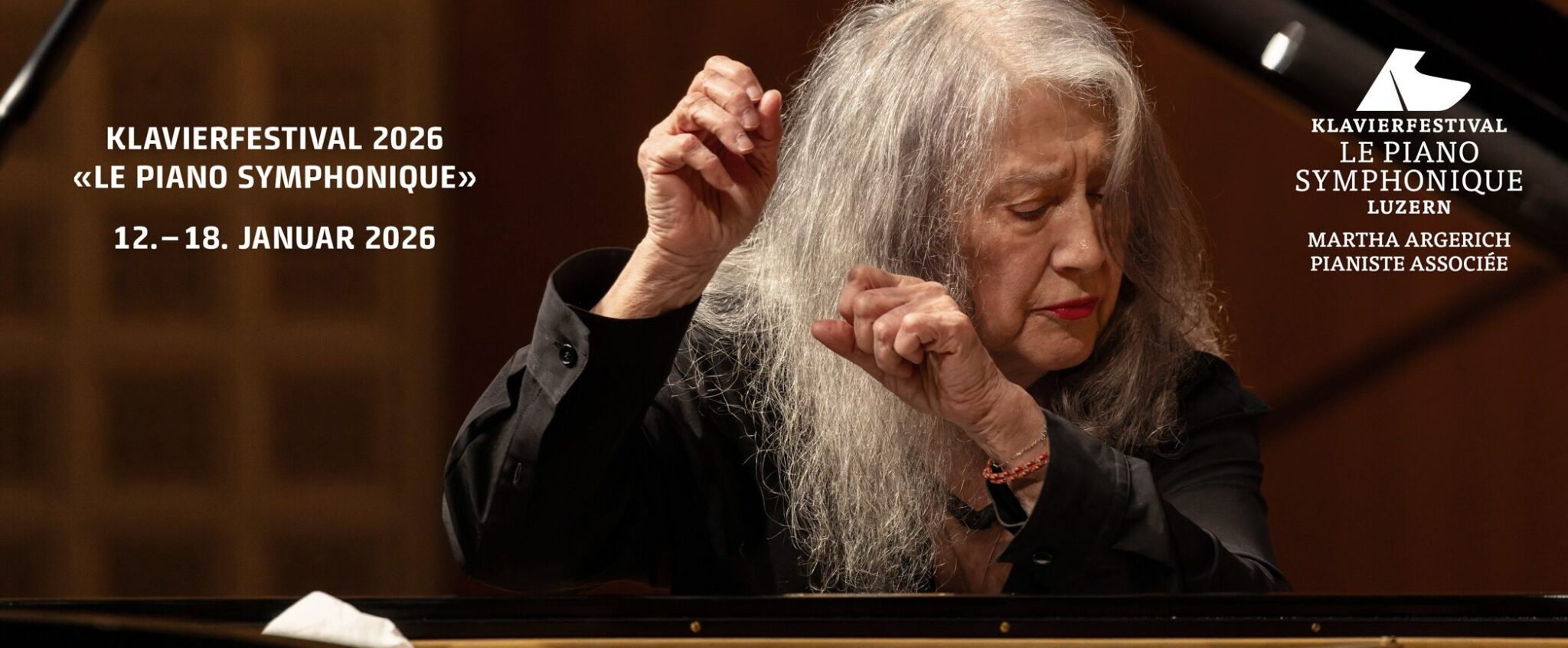 Martha Argerich beim Klavierfestival – Le Piano Symphonique – 12.-18. Januar 2026