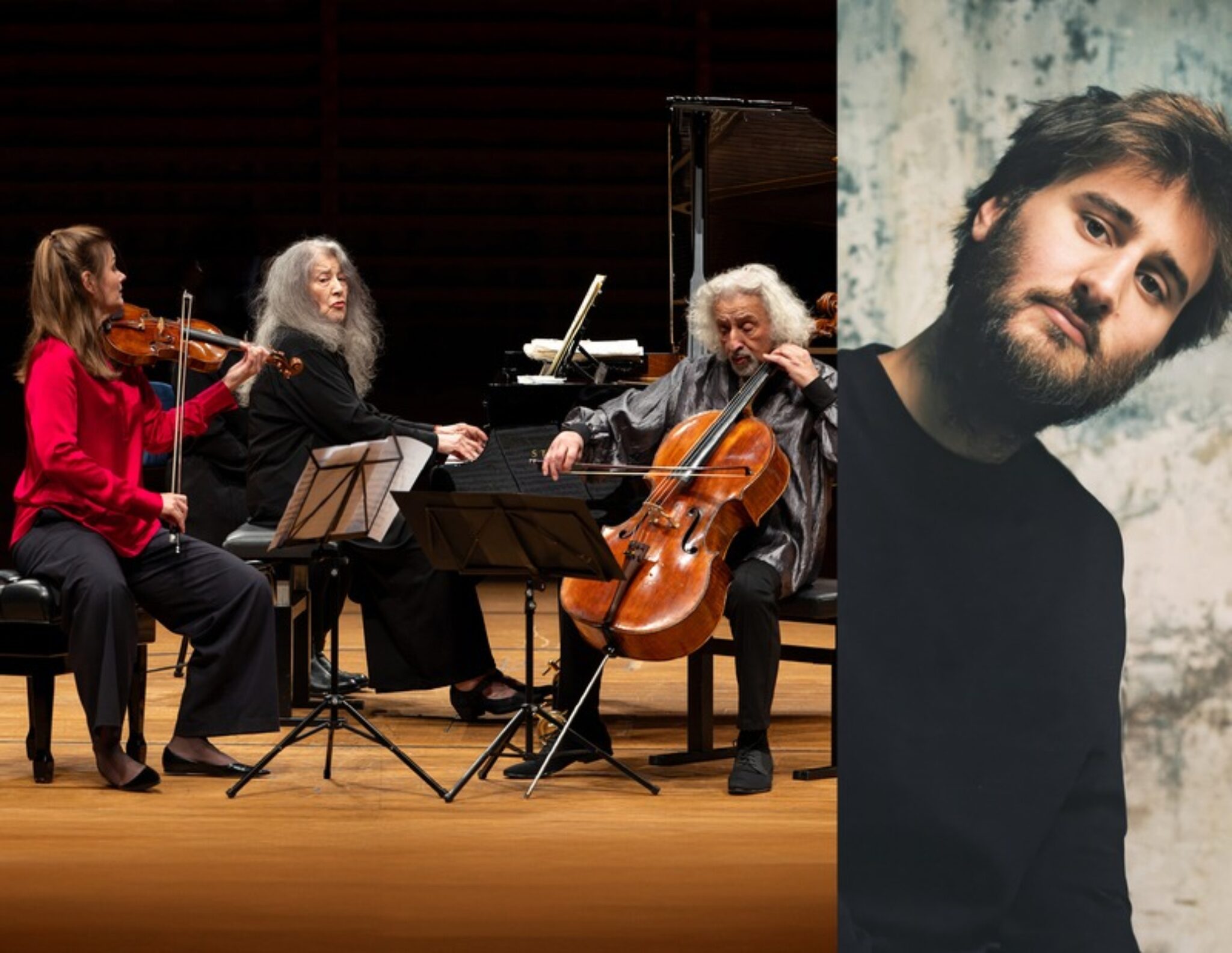 anine Jansen, Violine Mischa Maisky, Violoncello Martha Argerich, Klavier Jean Rondeau, Cembalo